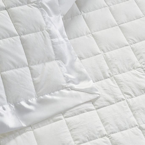 Frontgate Quilted Washable Down Blanket Cambric Cotton